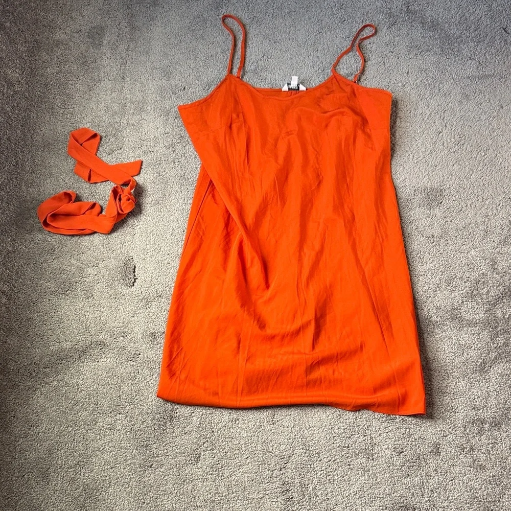 Nanette Lepore Orange Mini Dress SIZE 12 - Picture 1 of 6